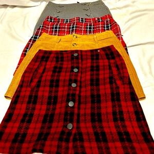 4 pcs multi  skirt, perfect for fall